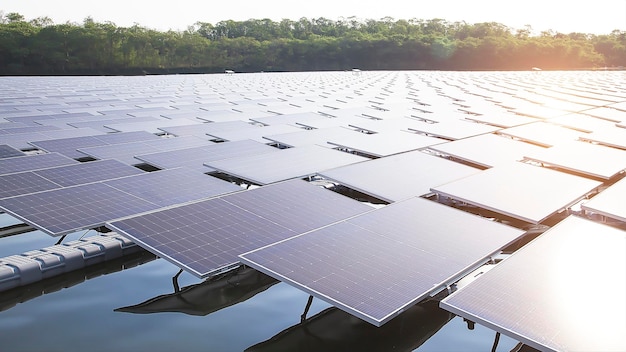 Schwimmendes Solarkraftwerk Konzept für erneuerbare Energien