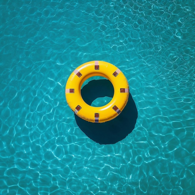 Schwimmring in einem Pool Bild, das von KI generiert wurde