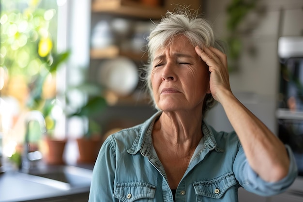 Schwindel oder Kopfschmerzen bei älteren weißen Frauen