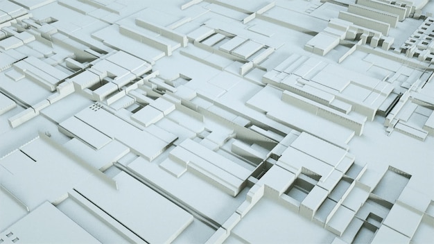 Sci fi espaço assentamento vista superior renderização 3d ilustração fundo gerado por computador