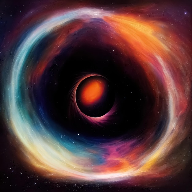 Science-Fiction-Hintergrund des Universums, Galaxie, Schwarzes Loch Abstrakter Hintergrund im Weltraum