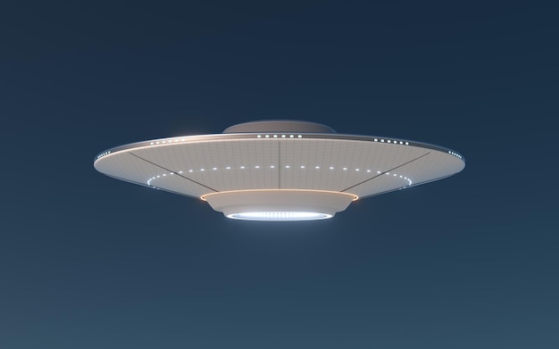 Science-Fiction-UFO-Raumschiffe 3D-Rendering