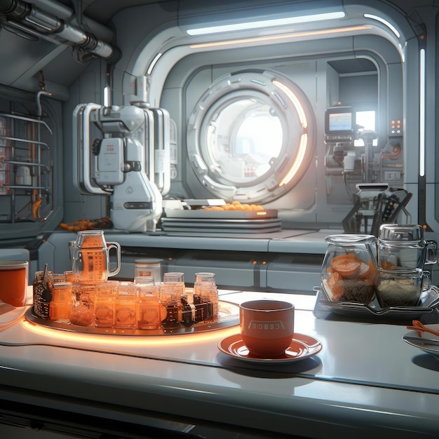 Scifi cocina del futuro