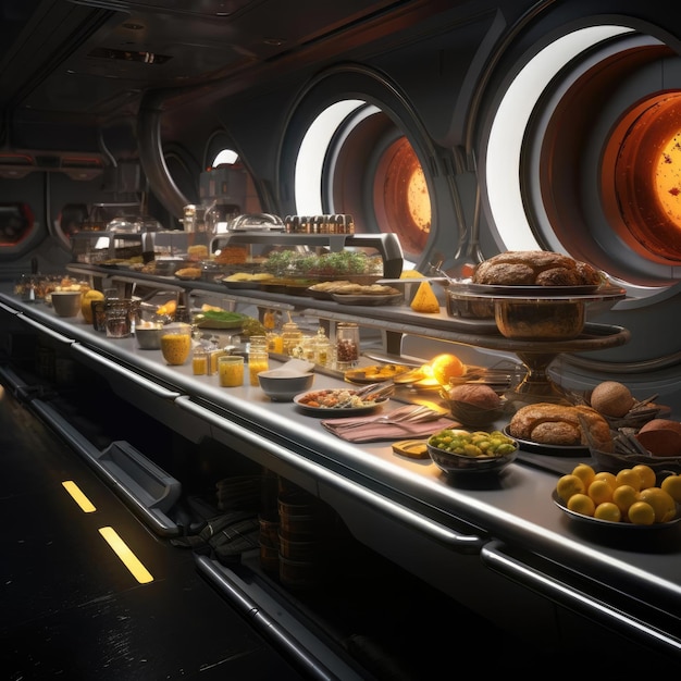 Scifi cocina del futuro