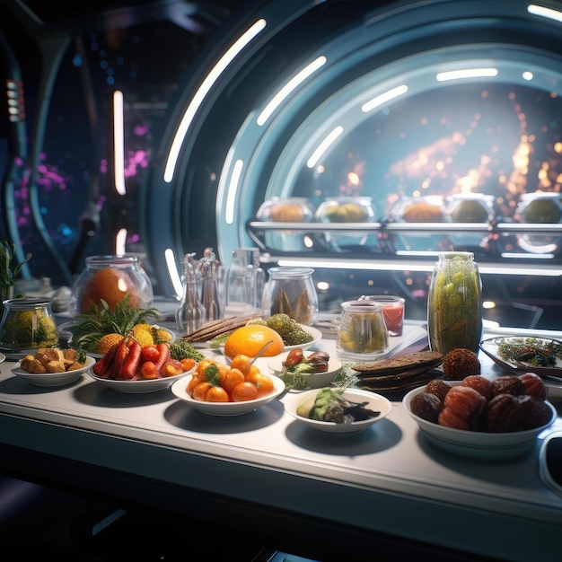 Scifi cocina del futuro