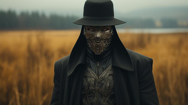 Foto _scifi_cyborg_cowboy_intricate_detail_leather_whd 8k tapete fotografisches bild