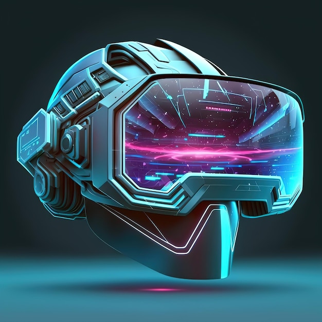 SciFi-Helm HUD Virtual Reality 3D-Darstellung