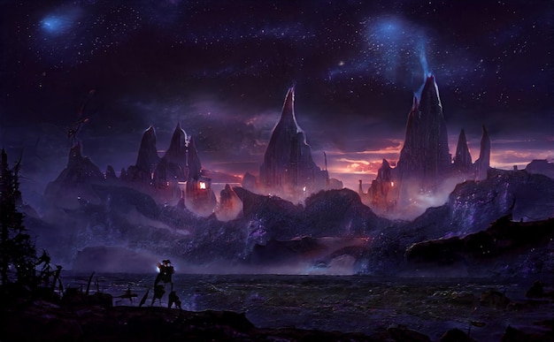 Scifi-Hintergründe Fantasy Magic Alien Planet