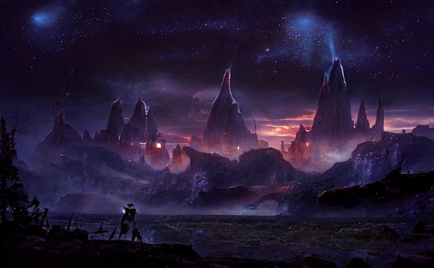 Scifi-Hintergründe Fantasy Magic Alien Planet