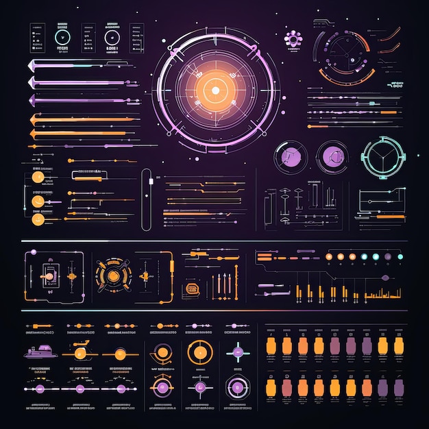 Foto scifi hud line elements hitech (elementos de línea de alta tecnología)