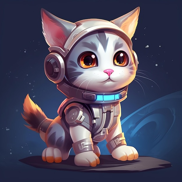 SciFi Kitty Un diseño único que mezcla correr, saltar y elementos futuristas