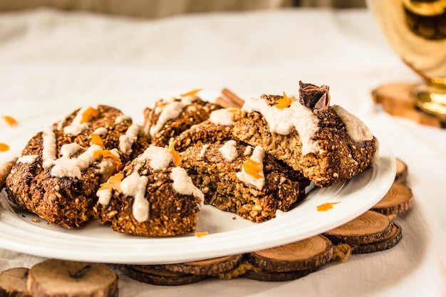 Scones de frutas recém-assados