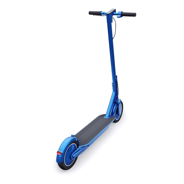Scooter dobrável elétrico para ilustração 3D de lazer e viagens à cidade.
