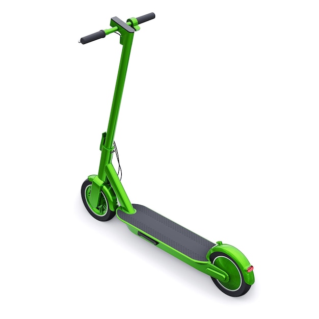 Scooter dobrável elétrico para ilustração 3D de viagens de lazer e cidade