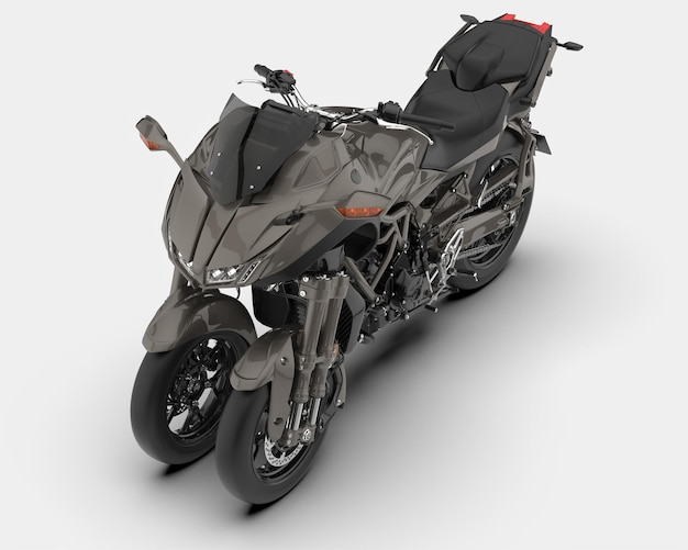 Scooter isolado na ilustração de renderização 3d de fundo