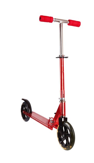 Foto scooter de metal rojo