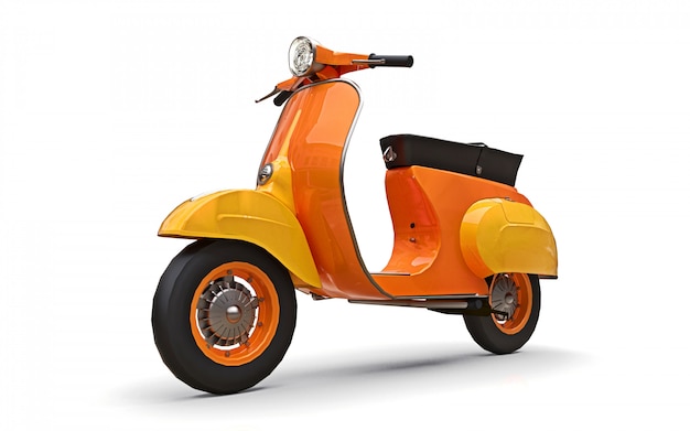 Foto scooter naranja europeo vintage