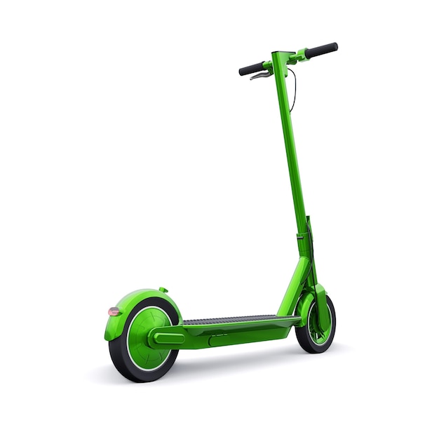 Foto scooter plegable eléctrico para viajes de ocio y ciudad ilustración 3d