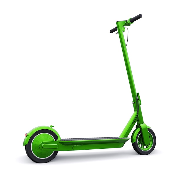 Scooter plegable eléctrico para viajes de ocio y ciudad Ilustración 3D