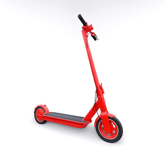 Foto scooter plegable eléctrico para viajes de ocio y ciudad ilustración 3d