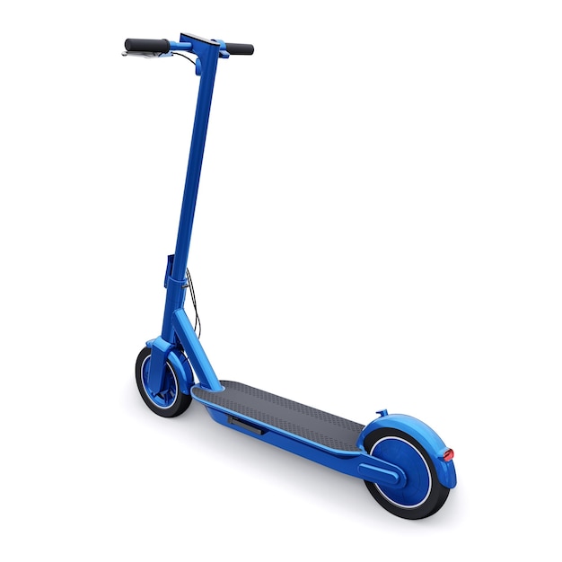 Scooter plegable eléctrico para viajes de ocio y ciudad Ilustración 3D.