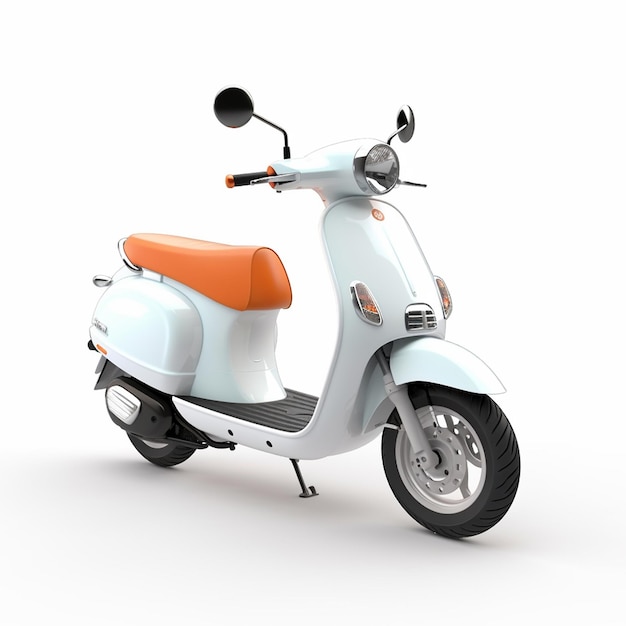 Scooter scooter de fundo branco