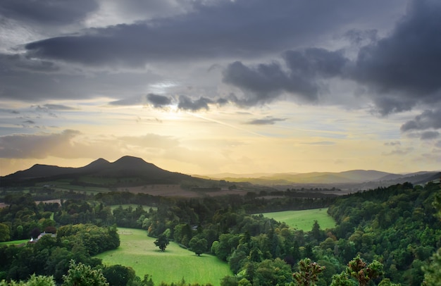 Scott's View, famoso mirador en Escocia con vistas al valle del río Tweed y Scottish Borders