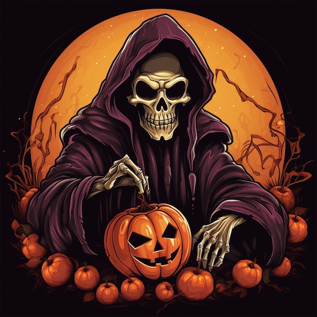 Screamer Ghost Killer Halloween Ghost T-shirt desenho obra de arte