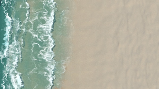 Sea Wave Draufsicht auf den Strand