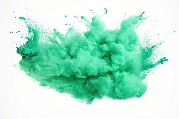 Seafoam Green Splash isoliert auf weißem Hintergrund