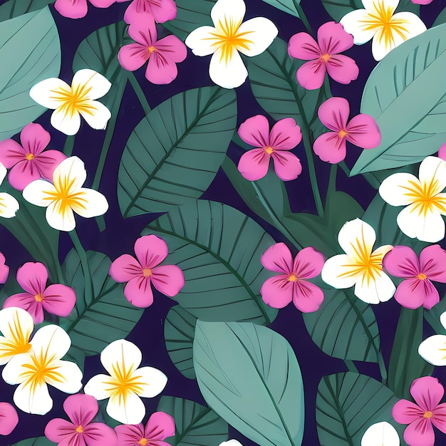 Seamless Floral Pattern Design Surface Flowers für Textilwiederholung Wallpaper Apparel AI generiert