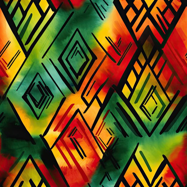 Seamless-Muster im afrikanischen Stil von hoher Qualität