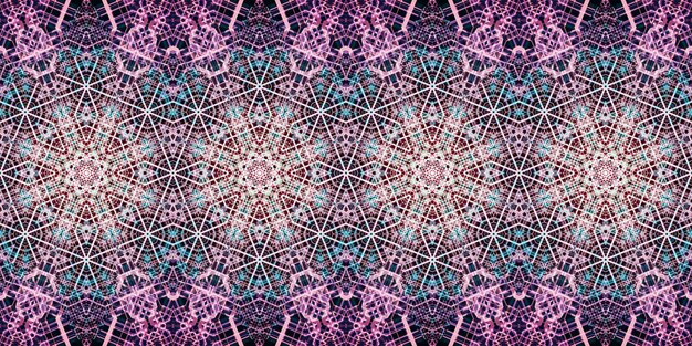 Foto seamless pattern banner kaleidoscope texture