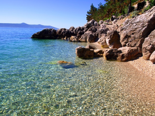 Seascape en Croacia, cerca de la ciudad de Rijeka