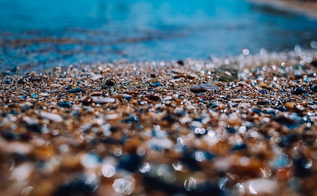 Seaside Stein und blaues Wasser