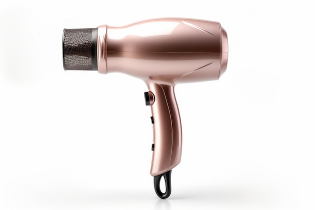 Foto secador de cabello rosado brillante herramienta elegante para peinados perfectos en una superficie blanca o clara fondo transparente png