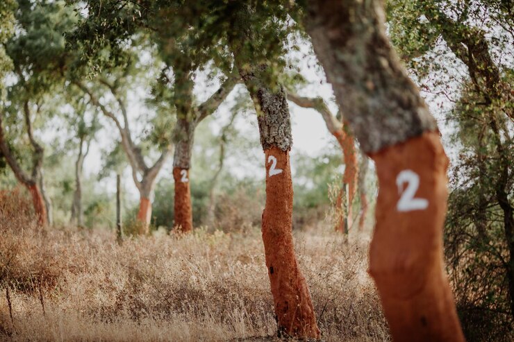 Foto seção baixa da floresta de cortiça