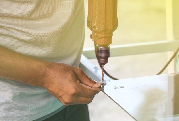 Foto seção média de mesa de perfuração humana