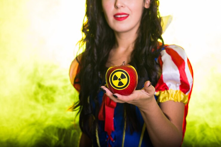 Foto seção média de mulher segurando amarelo enquanto está de pé contra as plantas