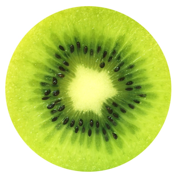 Seção transversal de uma fruta kiwi