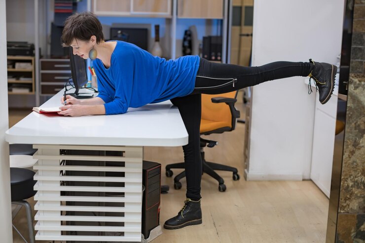 Foto sección baja de una mujer haciendo ejercicio en el gimnasio