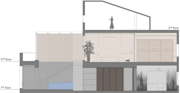 Sección de casas modernas