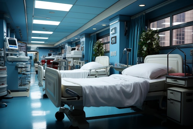 La sección del hospital alberga camas y equipos esenciales que favorecen la recuperación del paciente