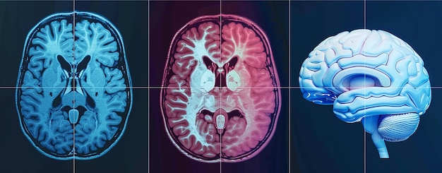 Sección transversal de rayos X de un cerebro humano