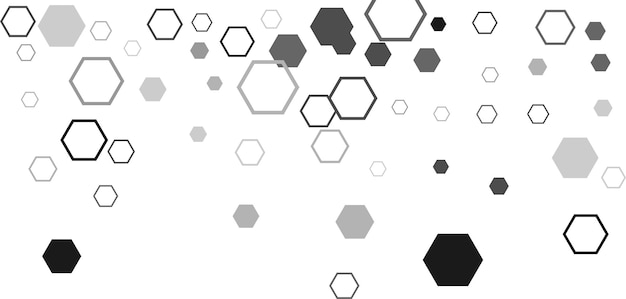 Sechseckige sechseckige Raster-Mosaik-Zellzeichen oder -symbol Gradation