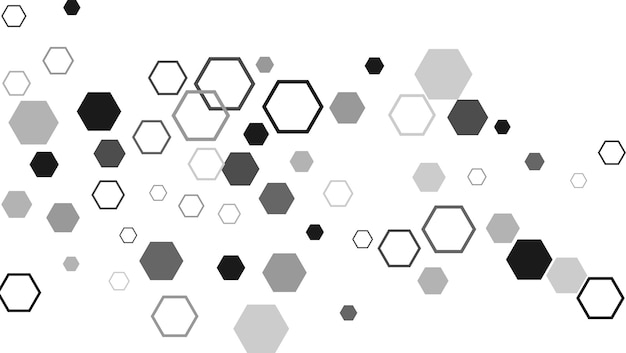 Sechseckige sechseckige Raster-Mosaik-Zellzeichen oder -symbol Gradation