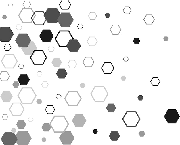 Sechseckige sechseckige Raster-Mosaik-Zellzeichen oder -symbol Gradation