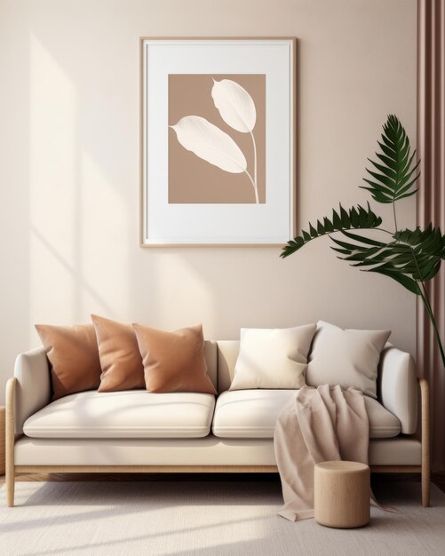 Los secretos del diseño minimalista transforman su espacio con un marco para cuadros de sofá