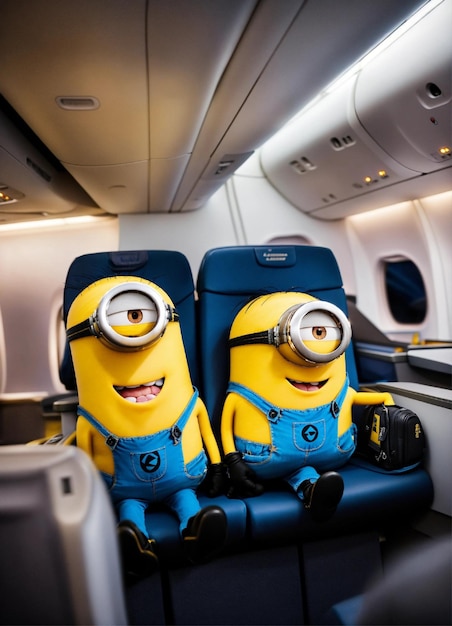 secuaces en la cabina de clase ejecutiva de un avión de Lufthansa