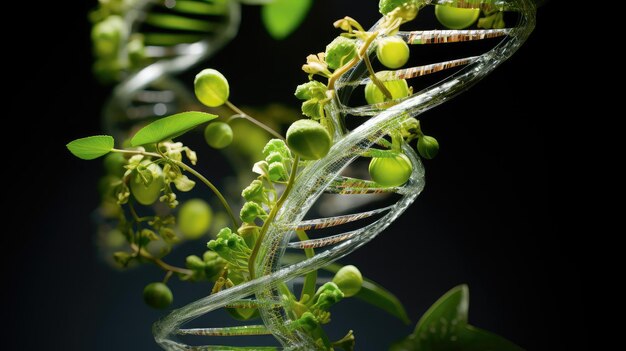 Foto secuencia del adn de las plantas